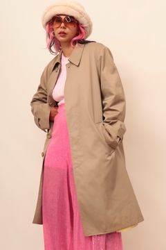 Trench Coat forrado vintage bege classico - Capichó Brechó