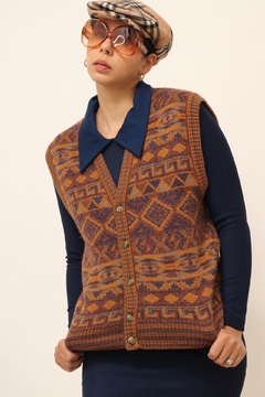 Colete pulover com laranja vintage na internet