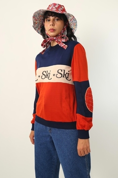 Imagem do Blusa esporte Ski azul com vermelho