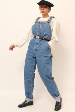 jardineira jeans LEE azul vintage classica - loja online