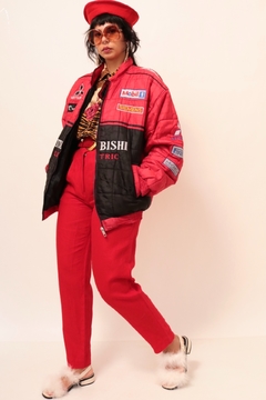 Jaqueta mitsubishi vermelha logo esportiva na internet