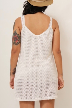 vestido tricot branco vazado na internet