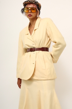 Conjunto lã saia + blazer vintage na internet