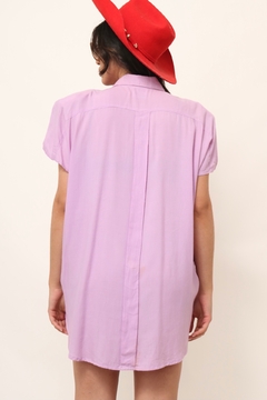 Regata vestido lilas vintage ombreira - comprar online