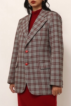 Blazer xadrez forrado classico vintage na internet