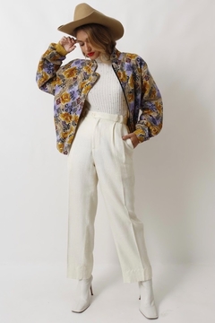 Imagem do jaqueta viscose bomber floral vintage