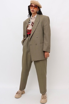 conjunto YSL verde oliva calça + blazer - comprar online