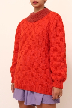 Tricot laranja vintage grosso Velma - comprar online