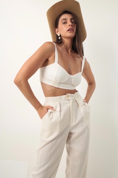 Calça estilo linho Off white vintage - loja online