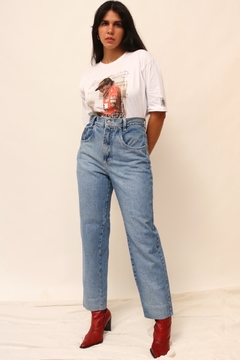 calça jeans classica cintura alta azul - comprar online