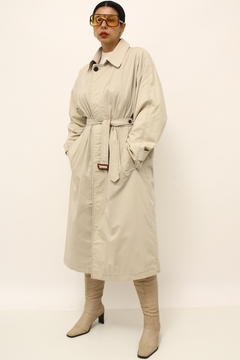 Trenc coat classico bege cinto amplo - loja online