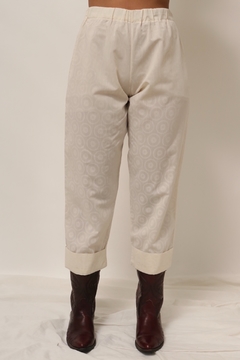 Imagem do Conjunto pijama off white estampa calça + camisa