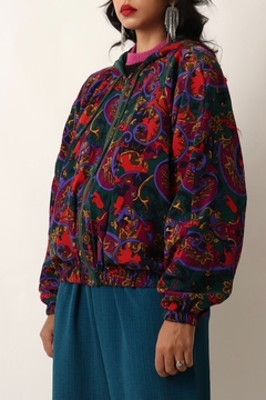 jaqueta floral estampada vintage - comprar online