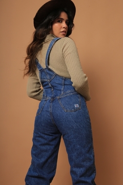 macacão jeans grosso justo cintura alta - comprar online