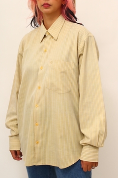 Camisa listras amarela vintage - Capichó Brechó