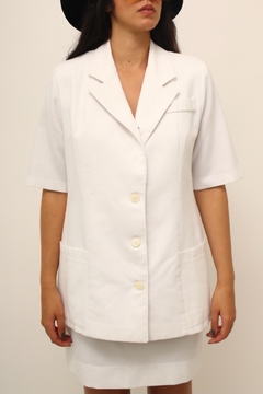 Conjunto MAGGI ROUFF branco saia + blazer - comprar online