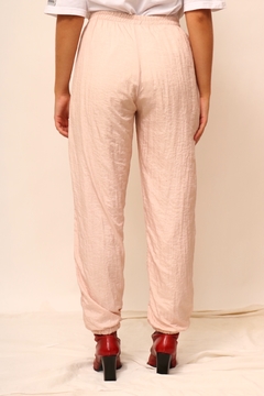Conjunto rosa de nylon calça + jaqueta vintage na internet