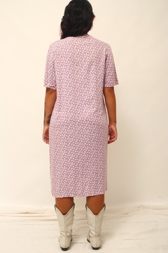 Vestido roxo flores california vintage - loja online