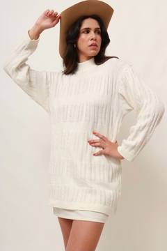 tricot gola alta vintage off white - comprar online