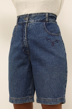 Bermuda cintura alta jeans western - comprar online