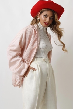 jaqueta rosa matelasse vintage na internet