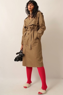 Trenc Coat capuz forrado bege vintage - comprar online