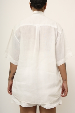 Imagem do camisa 100 % linho branco