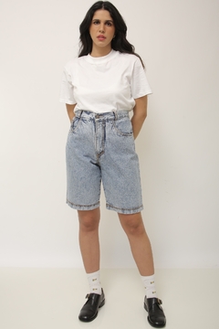 Bermuda jeans cintura alta vintage - comprar online