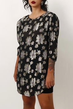 blusa vestido ombreira brilho vintage - comprar online