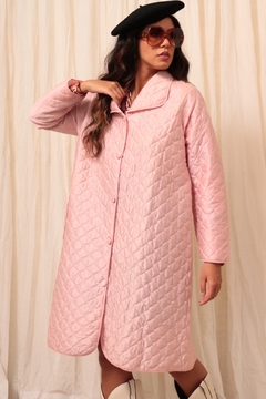 Robe de matelasse rosa vintage - comprar online