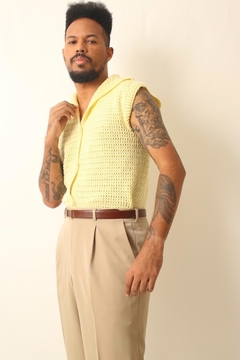 Pulôver tricot amarelo vintage - comprar online
