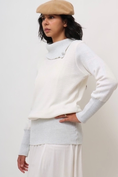 blusa tricot detalhe lurex vintage - loja online