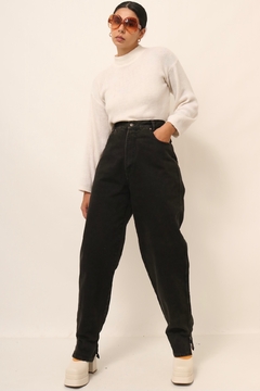 Calça jeans grossa preta vintage - loja online