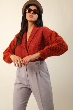 Imagem do Cropped tricot telha transpassado textura