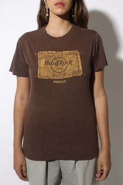 Camiseta Hard Rock prague original marrom   - comprar online