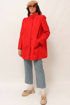 Casaco vermelho ombreira vintage 100% LÃ - comprar online
