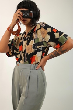 Camisa retangulos color vintage - comprar online
