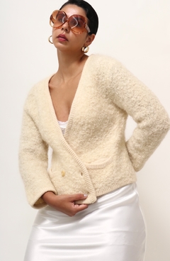 Cropped lã vintage creme - Capichó Brechó