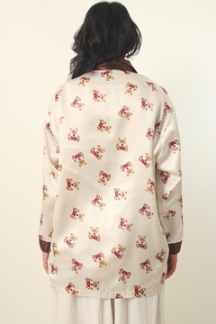 blusa pijama acetinado ursinho vintage - comprar online