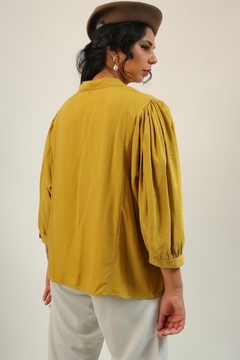 Imagem do camisa manga bufante pregas limão