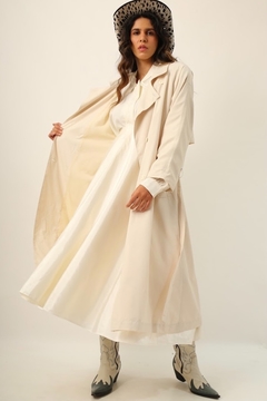 Trench Coat off white forrado vintage - comprar online