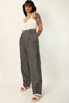 Calça listras grossa cintura alta vintage - comprar online