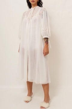 Capa robe vintage camadas tecido transparencia 70´s na internet