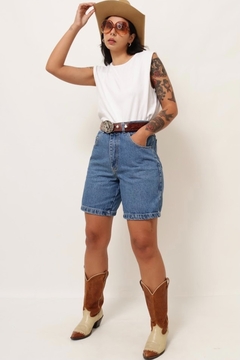 Bermuda jeans grosso cintura alta - loja online
