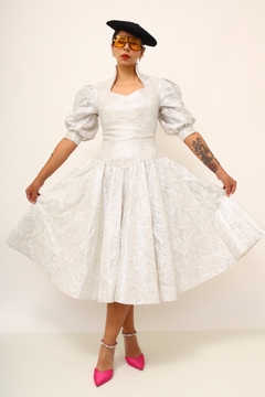 Vestido prata vintage chic 50´s - comprar online