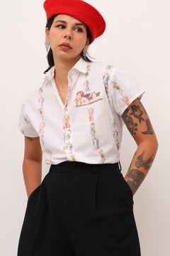 camisa anjos vintage PP