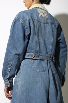 Jaqueta jeans grosso  cropped pelego gola na internet