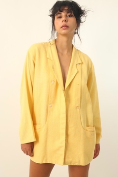blazer amarelo amplo recorte vintage - comprar online