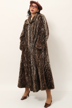 Maxi casaco leopardo sintético forrado garimpado FEIRA DA LADRA EM PORTUGAL - comprar online