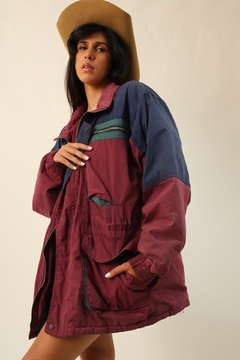 parka bicolor acolchoada vintage - comprar online